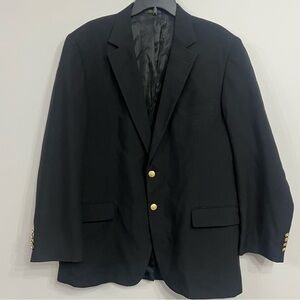 Hardwick Men’s Black sports coat suit Blazer Size 46L.